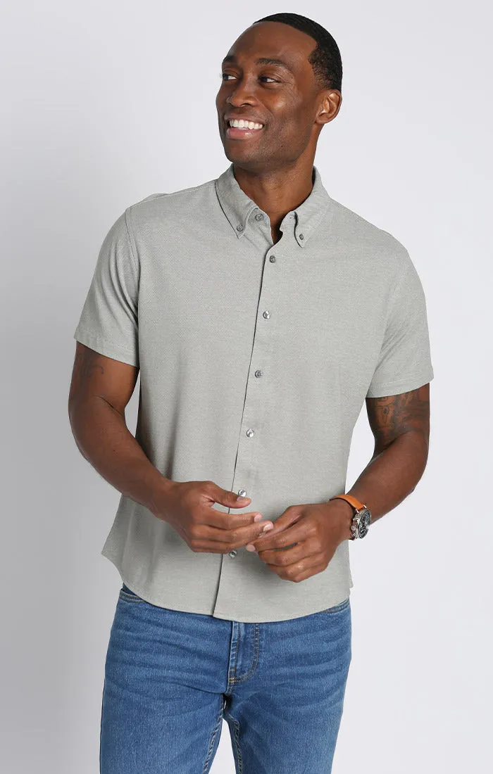 Knit Oxford Stretch Short Sleeve Shirt