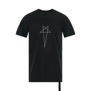 Level Pentagram Logo T-Shirt in Black/Pearl