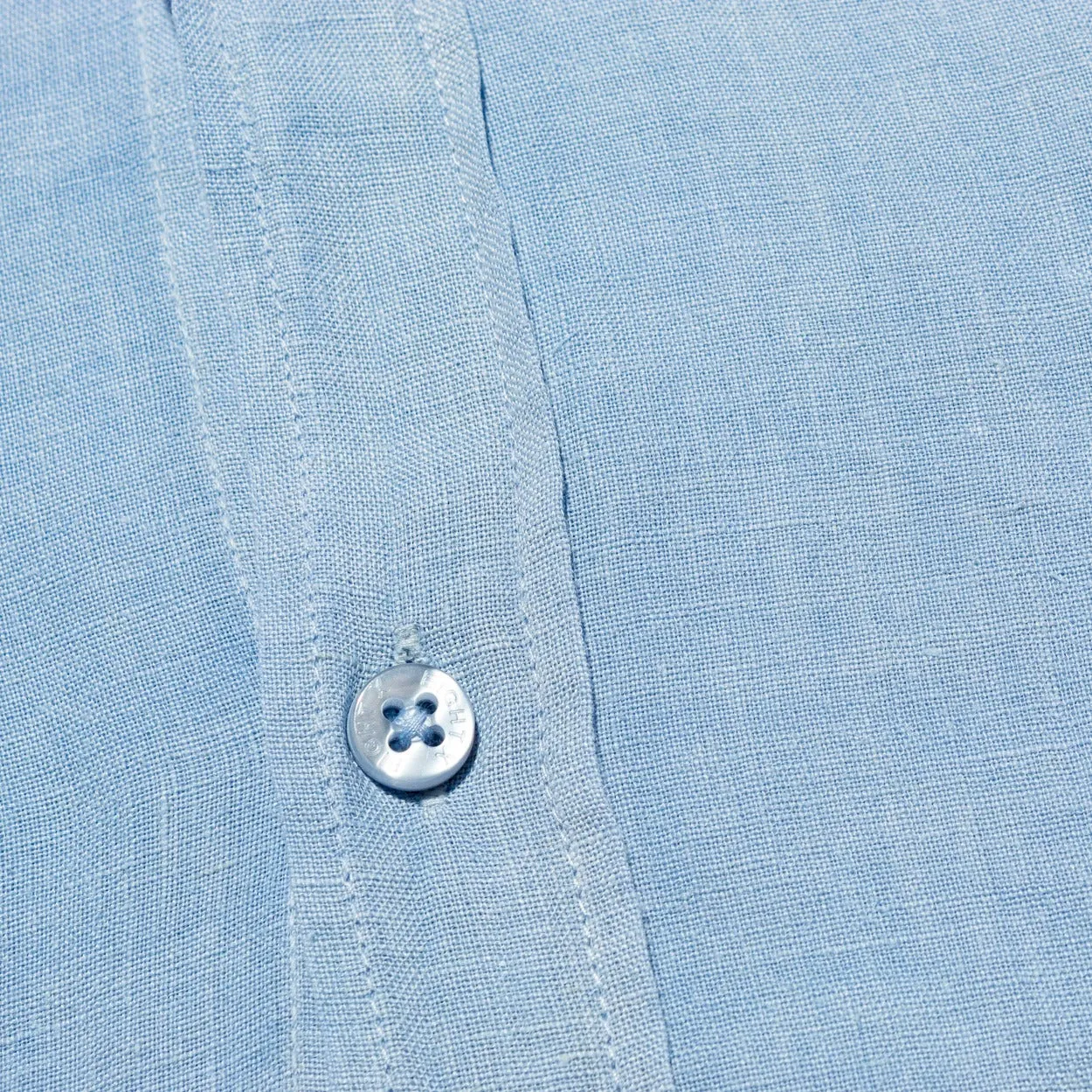 Linen Button Down Shirt - Light Blue