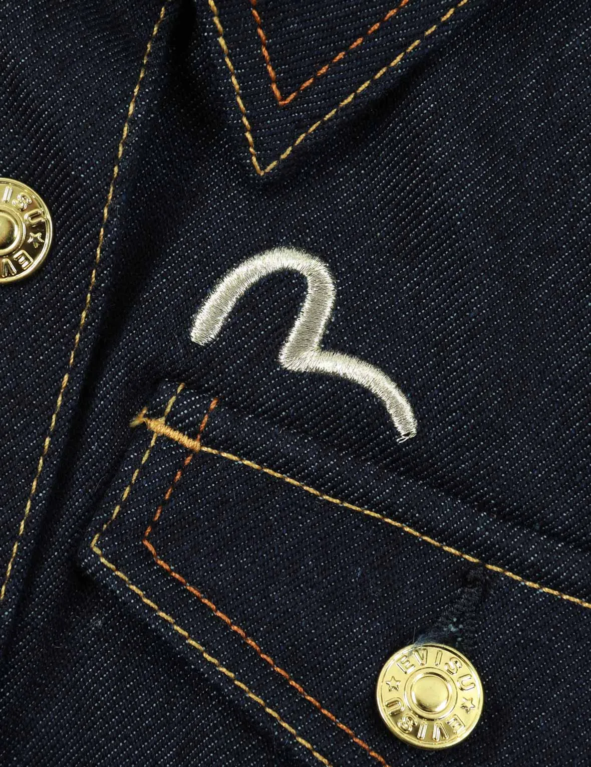 Logo Embroidery Denim Shirt Dress