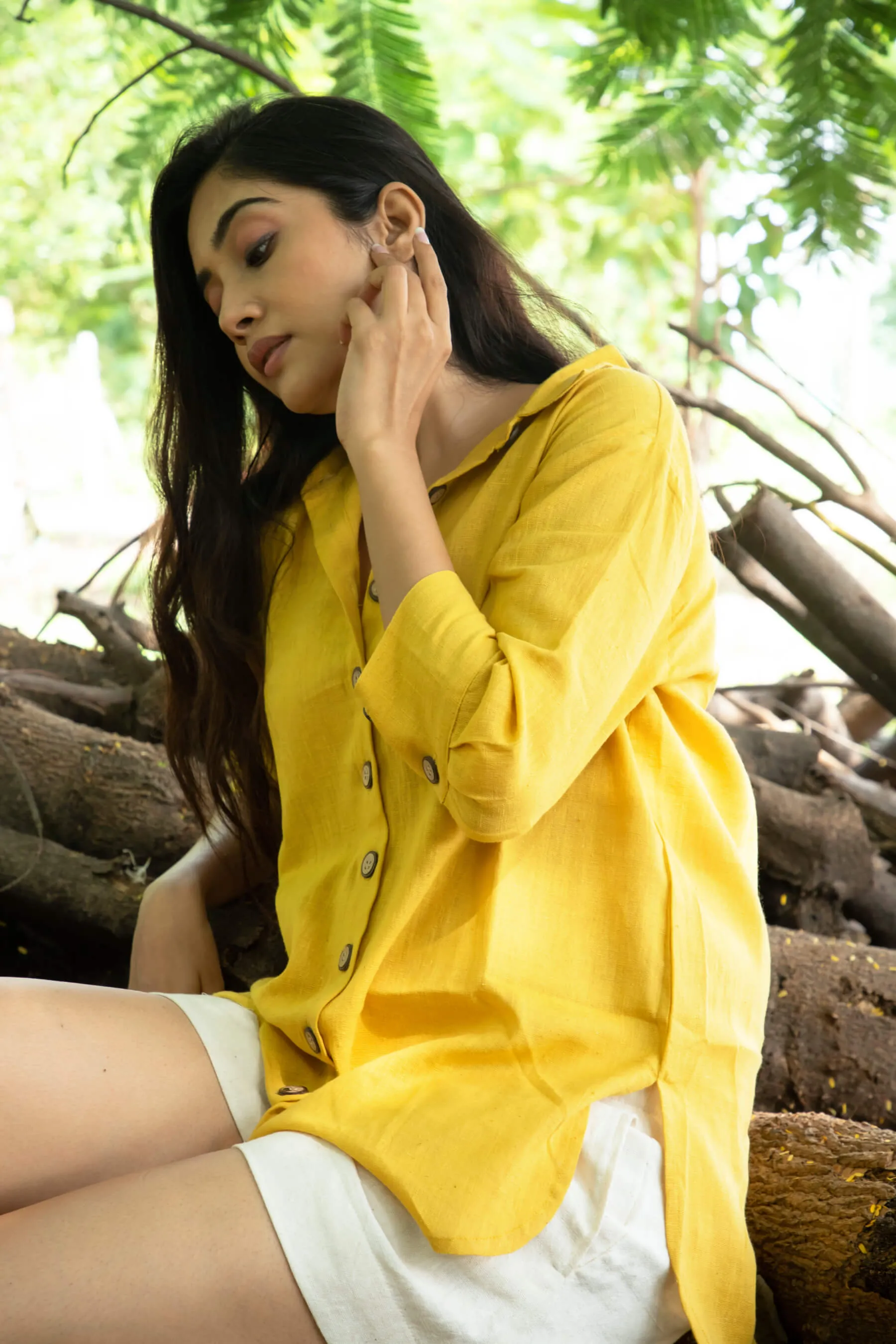 Marigold Pure Cotton Shirt for Women