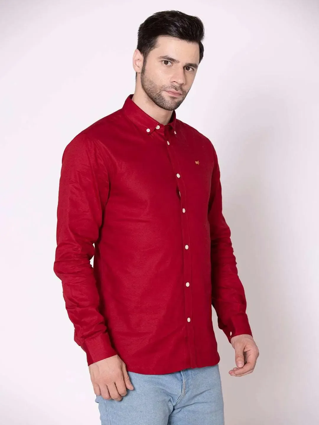 Maroon Button Down Shirt