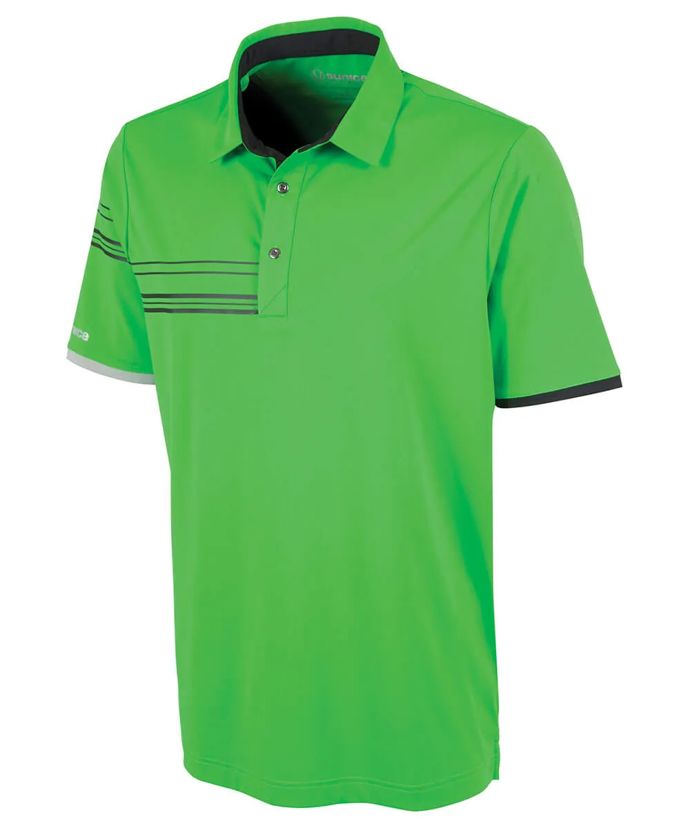 Men's Cooper Half-Stripe Short Sleeve Polo Shirt