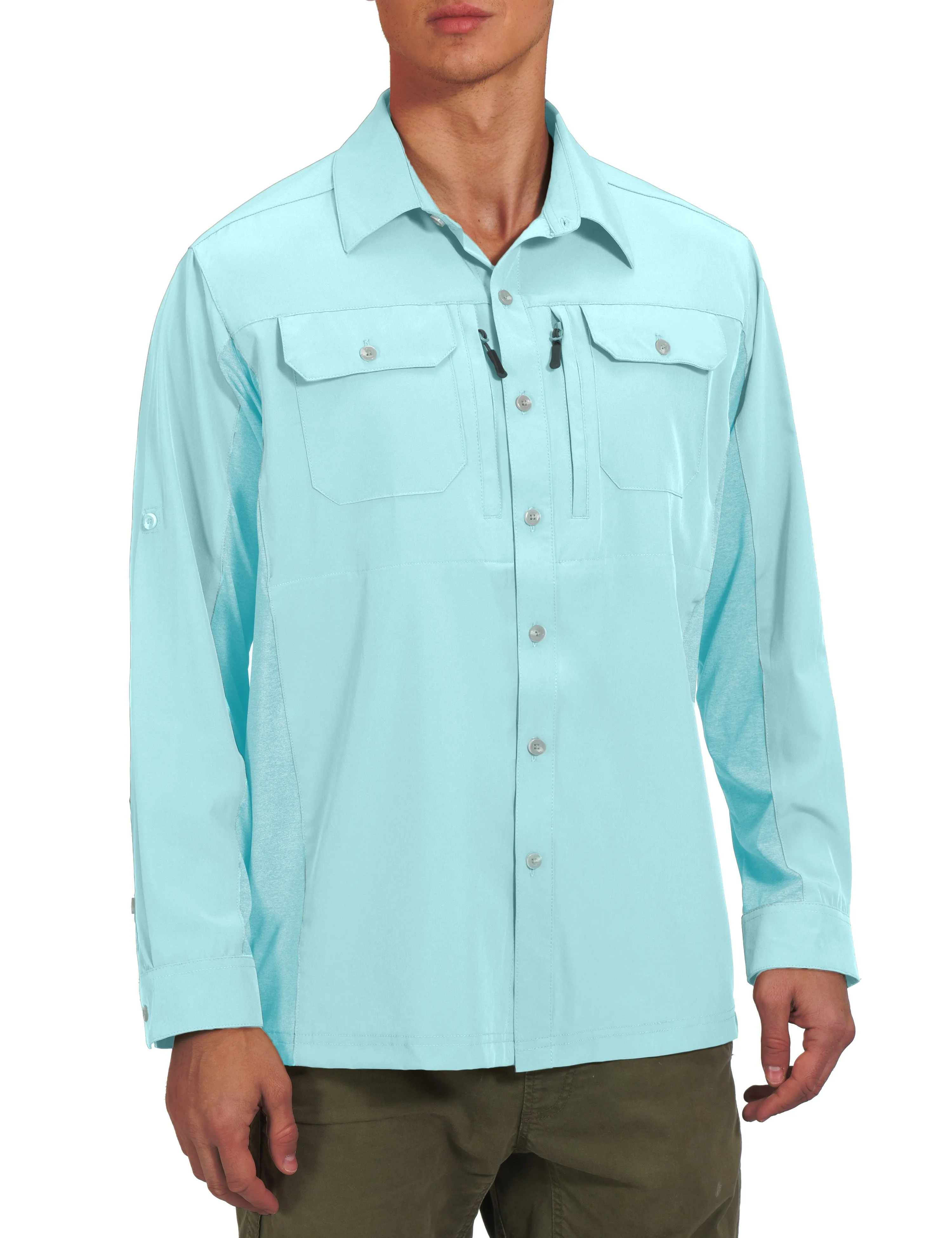 Men's Quick Dry Stretch UPF50  Long Sleeve Hiking Shirt