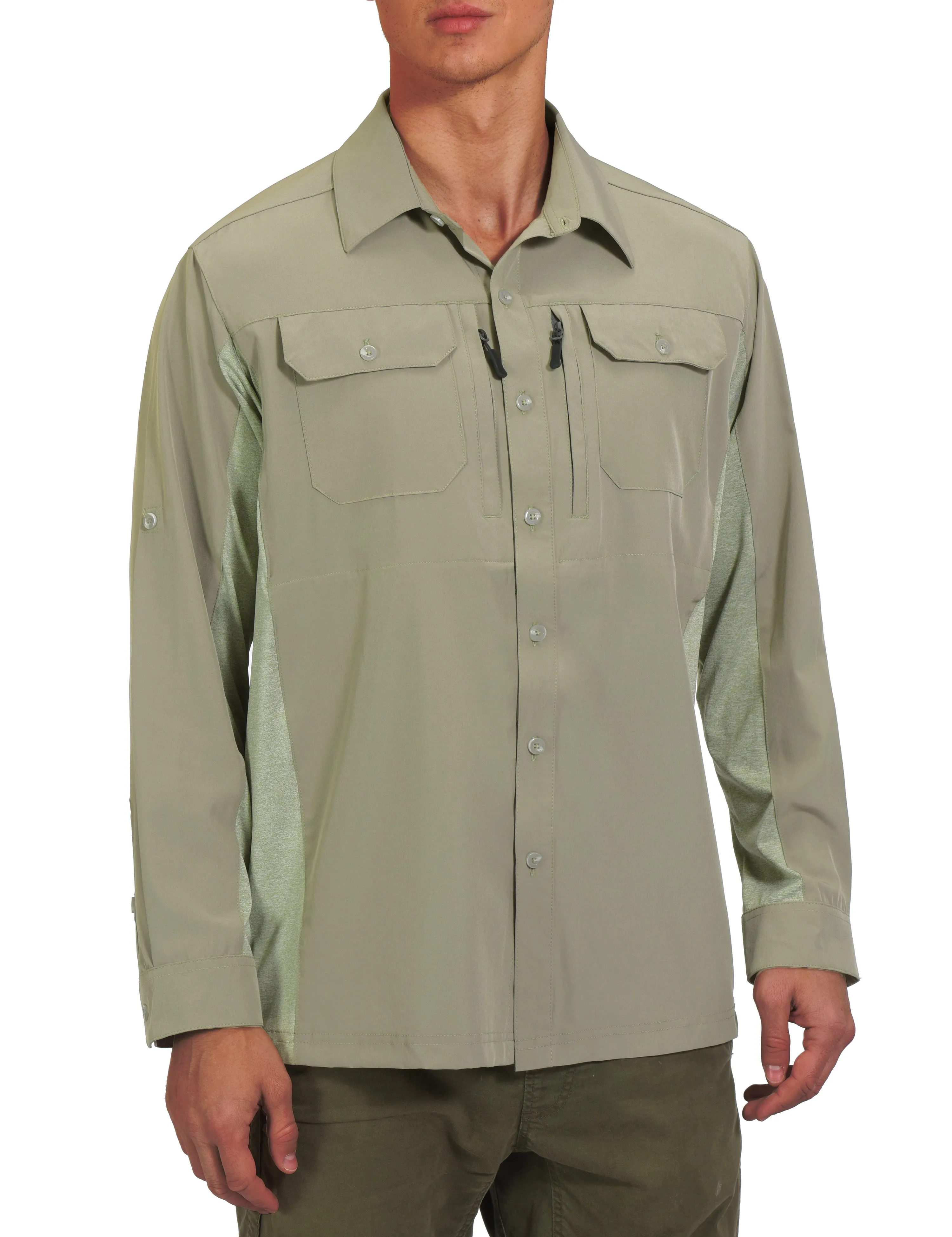 Men's Quick Dry Stretch UPF50  Long Sleeve Hiking Shirt