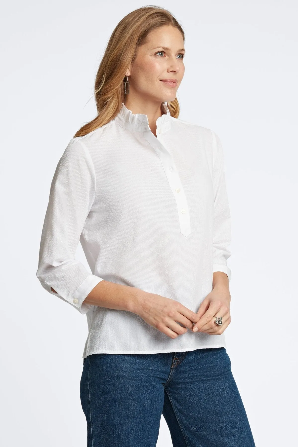 Mia Seersucker Popover Shirt