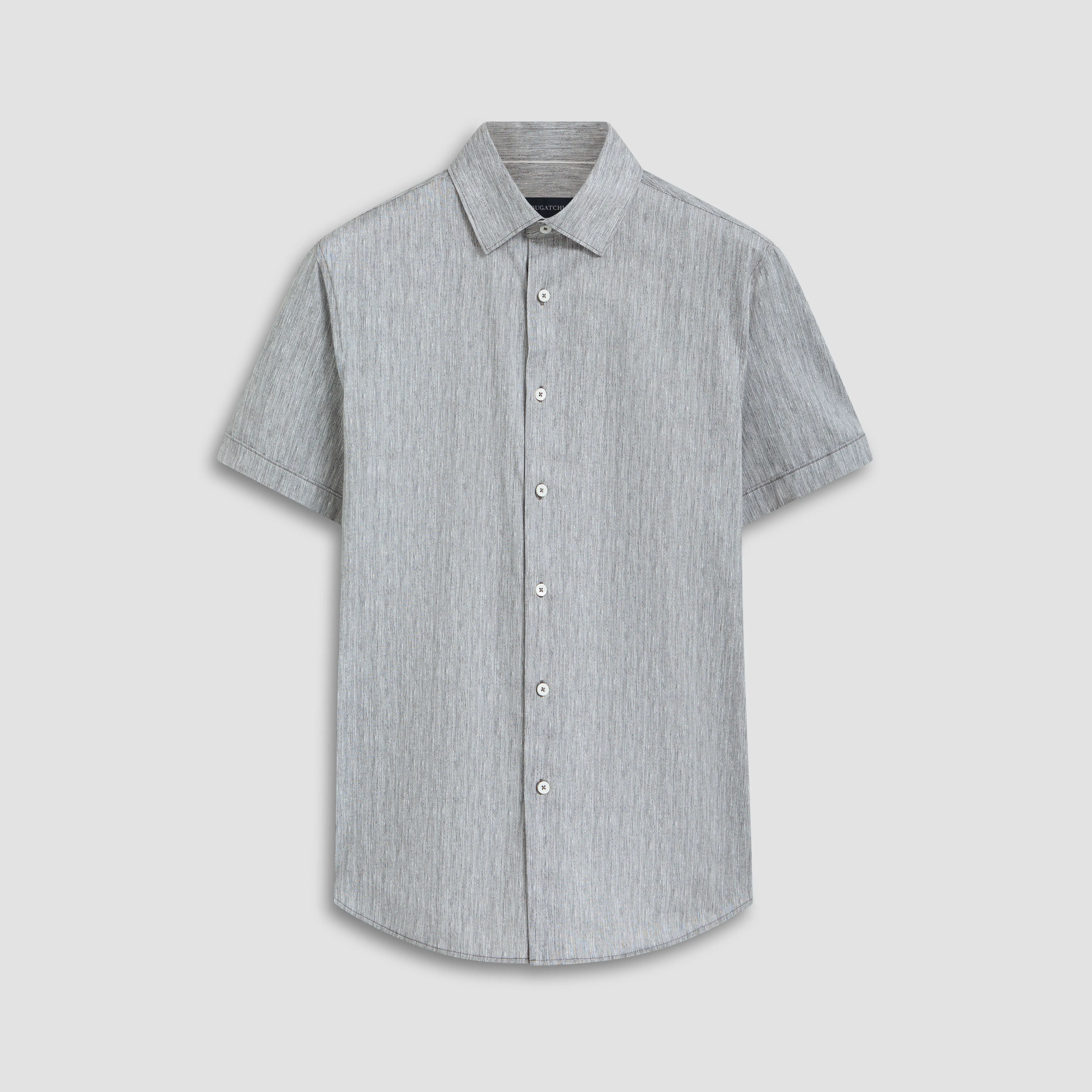 Miles Chambray Print OoohCotton Short Sleeve Shirt