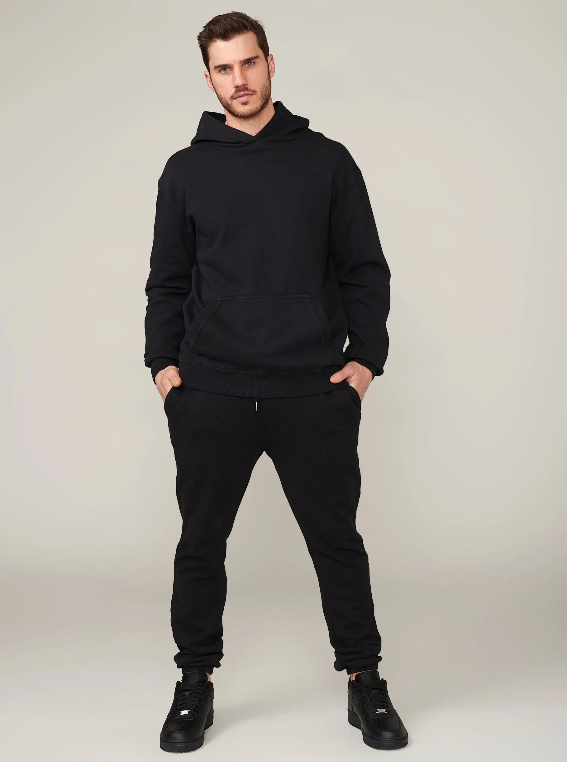 Miles French Terry Stacked Jogger - Jet Black