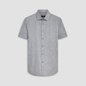 Miles Shaded Pin Check OoohCotton Short Sleeve Shirt