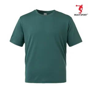 MULTISPORT QUICK DRY MICROFIBER MINI EYELET ROUND NECK PLAIN TEE SENIOR & JUNIOR (DARK TURQUOISE)