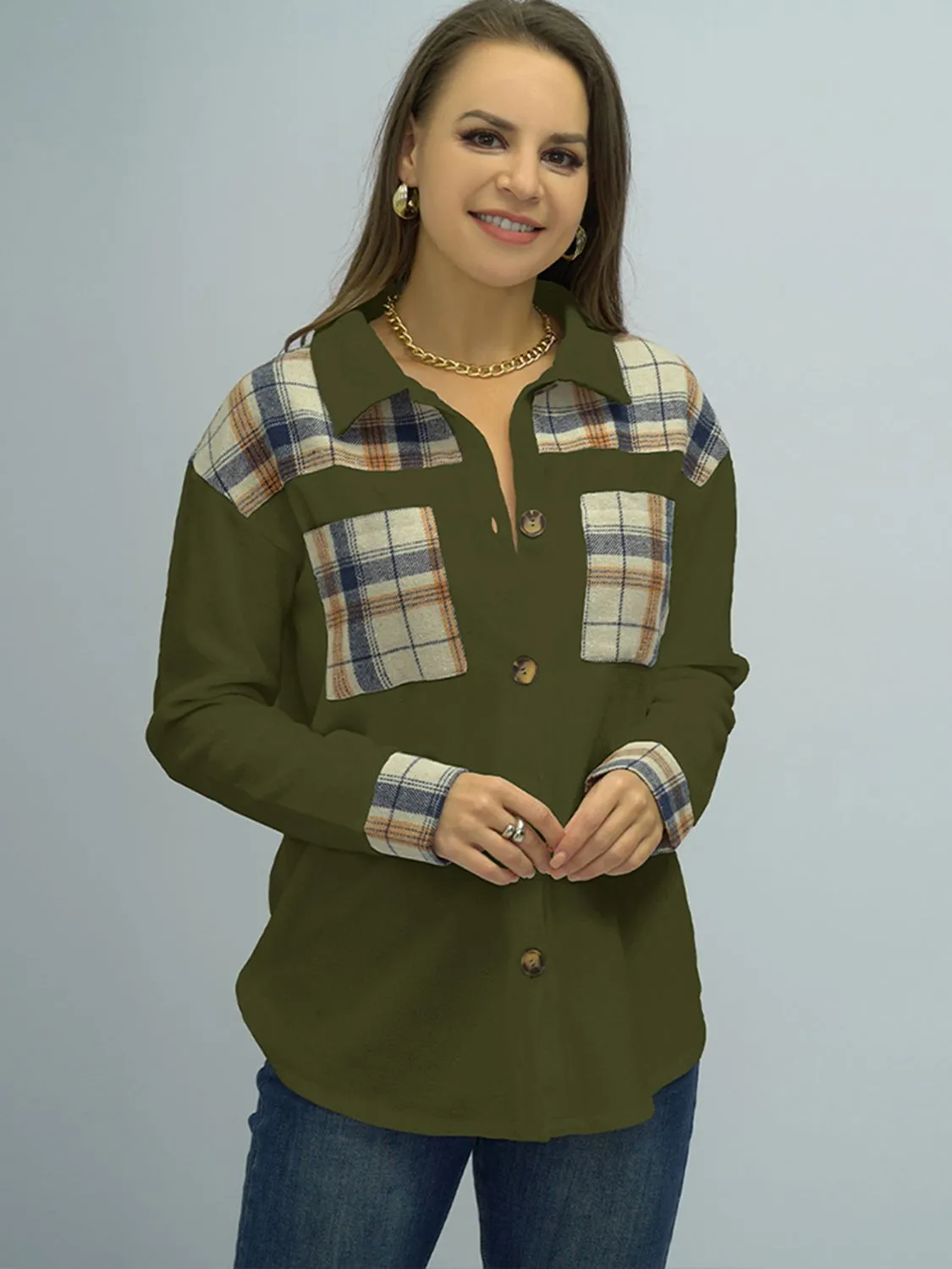 Nsquared Plaid Dropped Shoulder Shirt