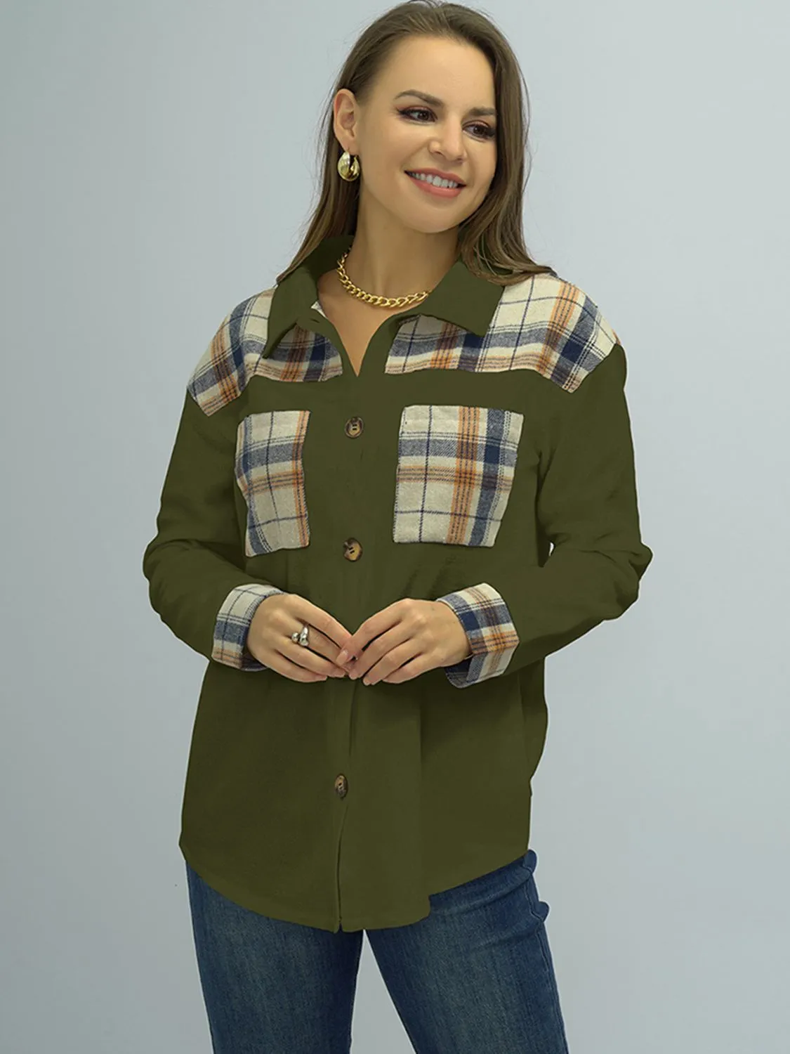 Nsquared Plaid Dropped Shoulder Shirt