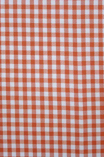 Orange Gingham Check Shirt