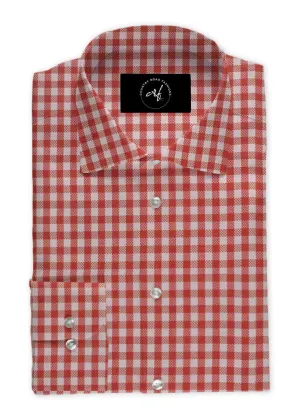 Orange Gingham Check Shirt