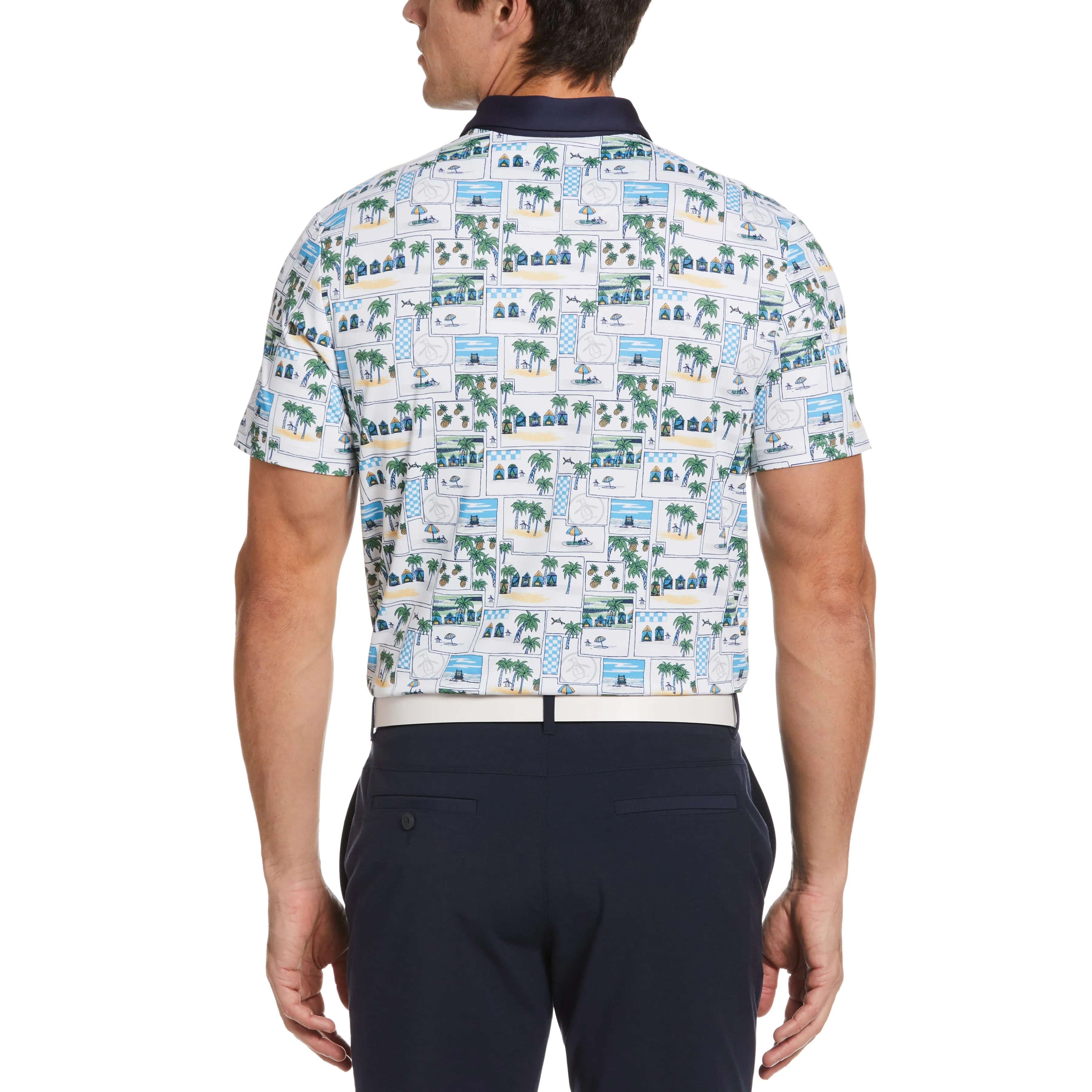 Original Penguin Beach Club Print Golf Polo