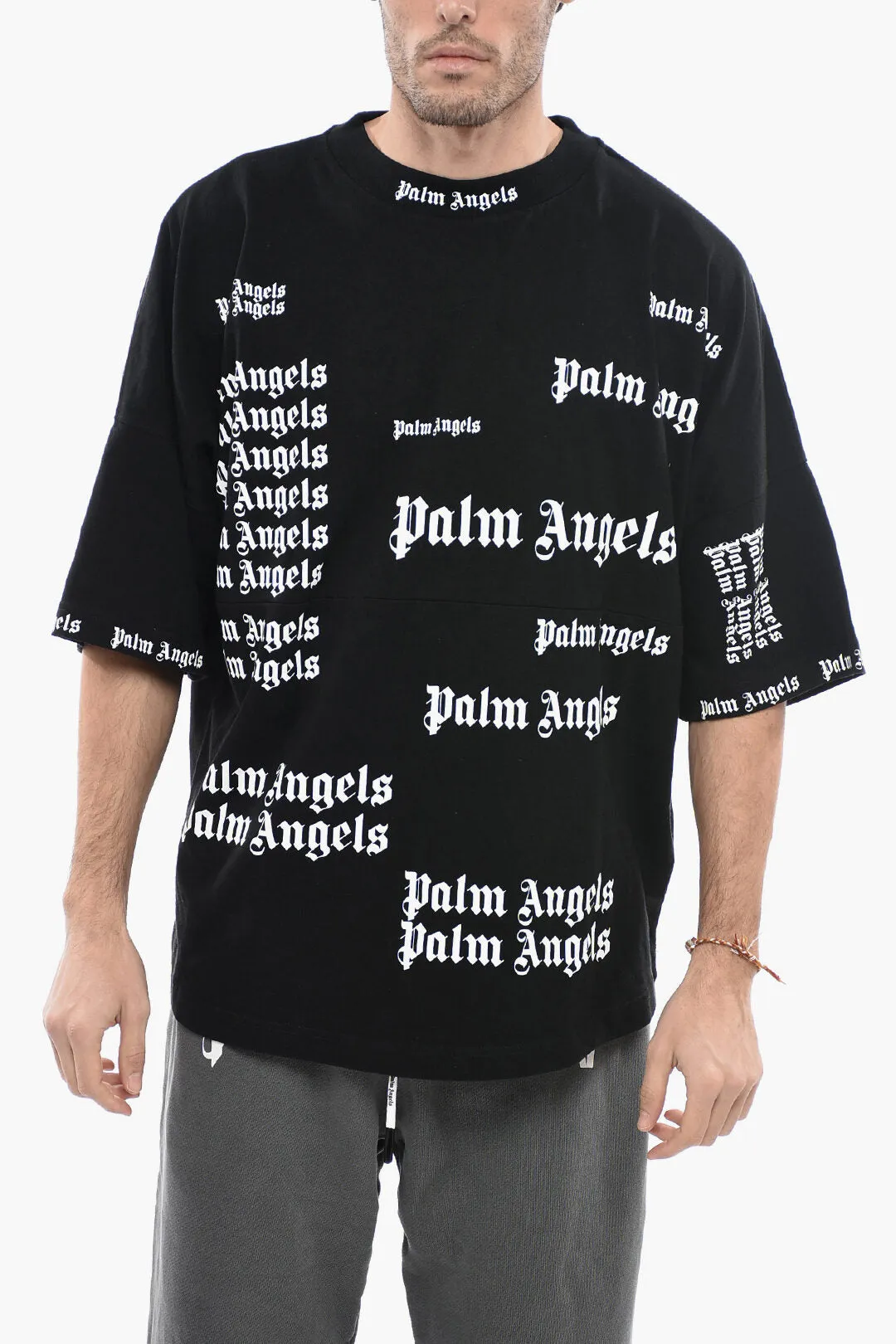 PALM ANGELS ALL OVER LOGO TEE