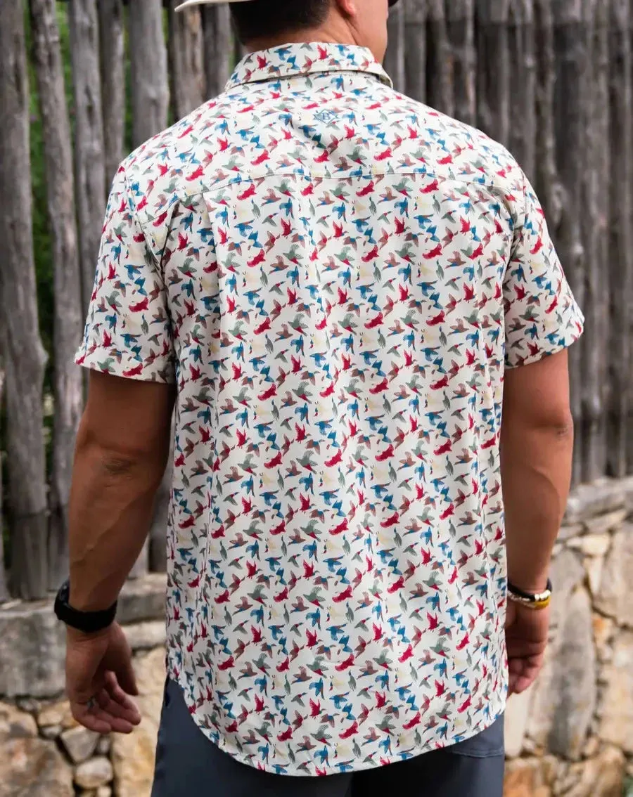 Performance Button Up Shirt - All Over Duck