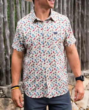 Performance Button Up Shirt - All Over Duck