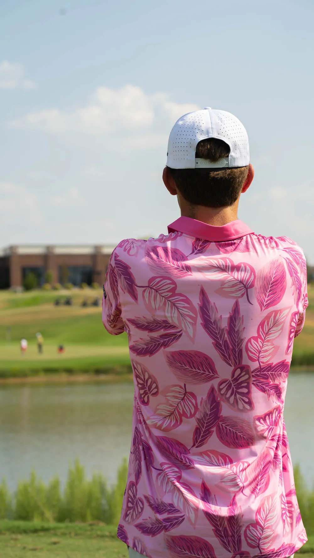 Pink Floral Polo