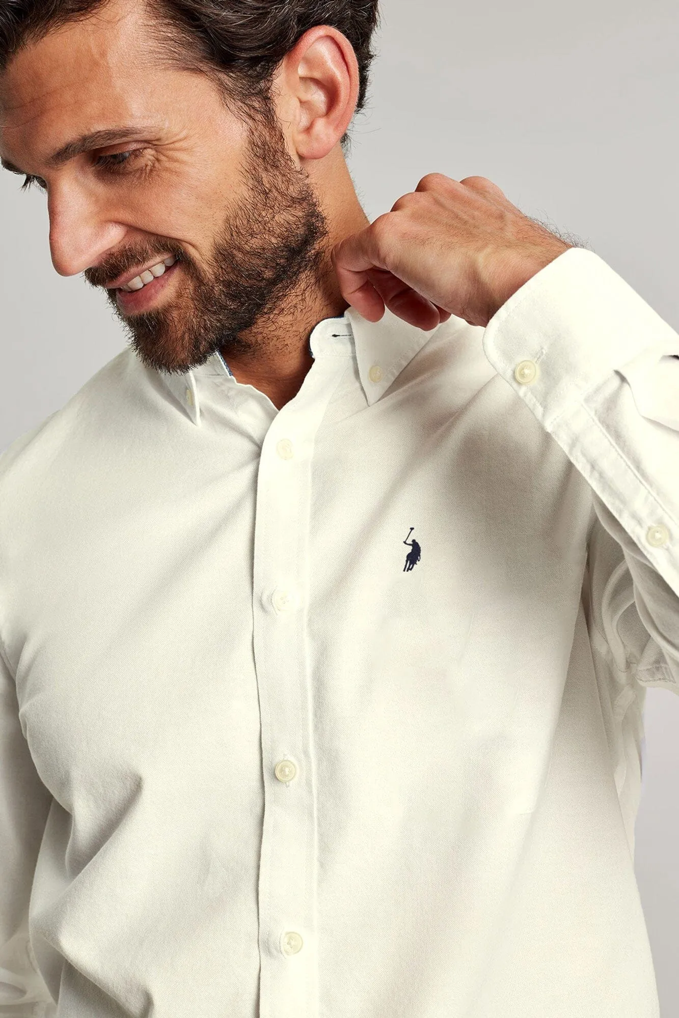 Polo Republica Men's Signature Pony Embroidered Solid Casual Shirt