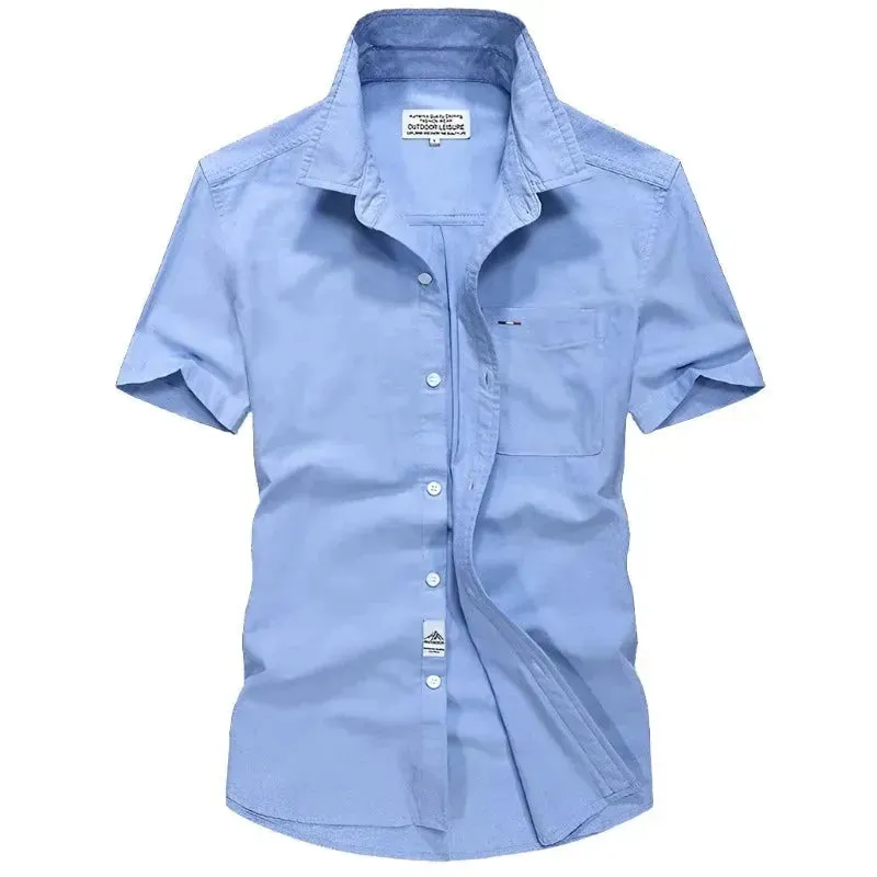 Premium Oxford Short Sleeve Shirt for Casual Elegance