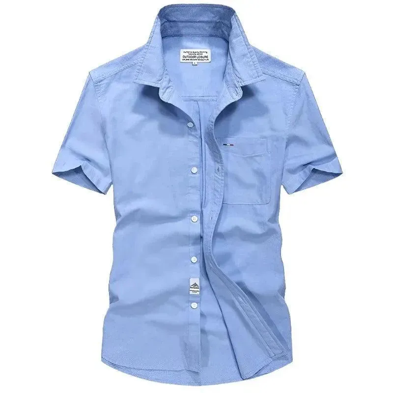 Premium Oxford Short Sleeve Shirt for Casual Elegance