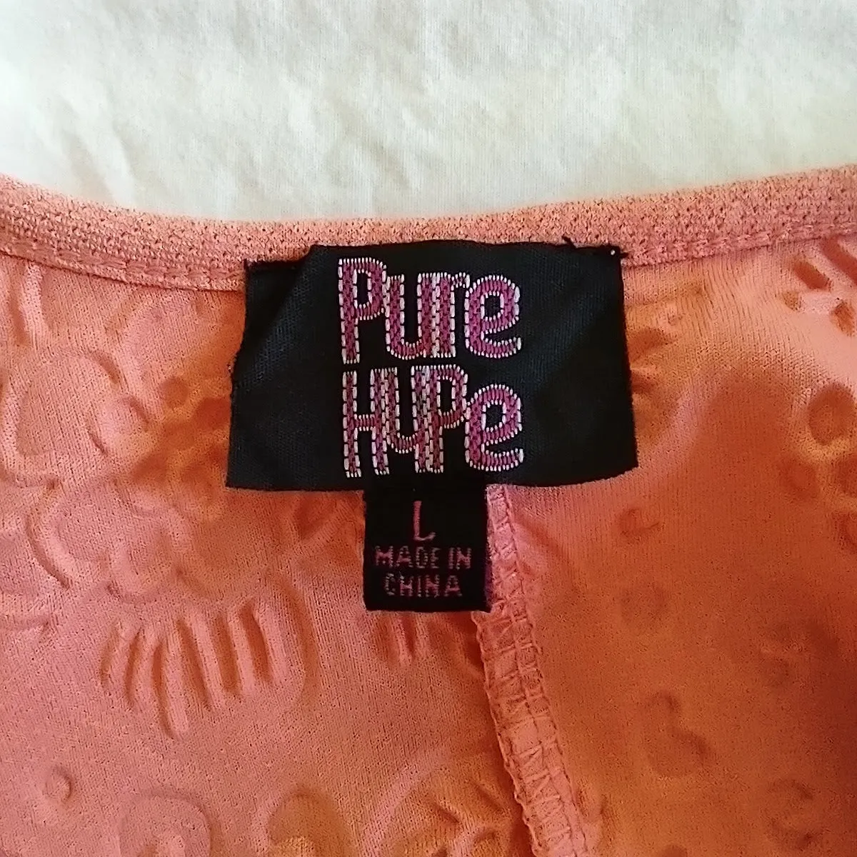 Pure Hype Pink Pull-Over Women's Large Shirt Sleeveless