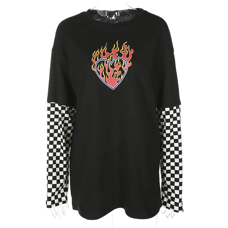 "FLAMING HEART" SHIRT