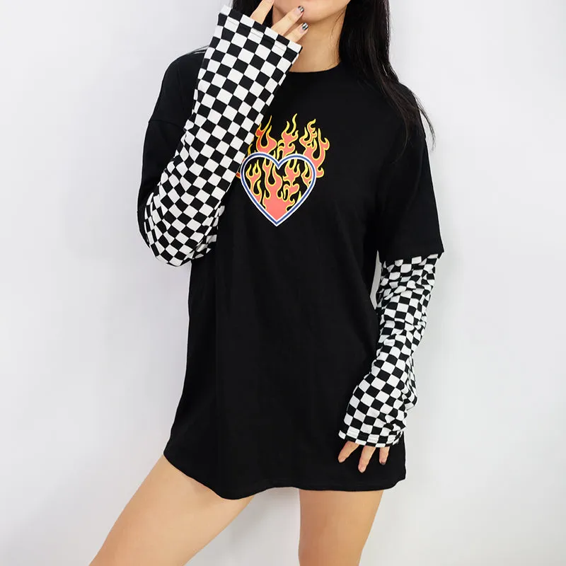 "FLAMING HEART" SHIRT