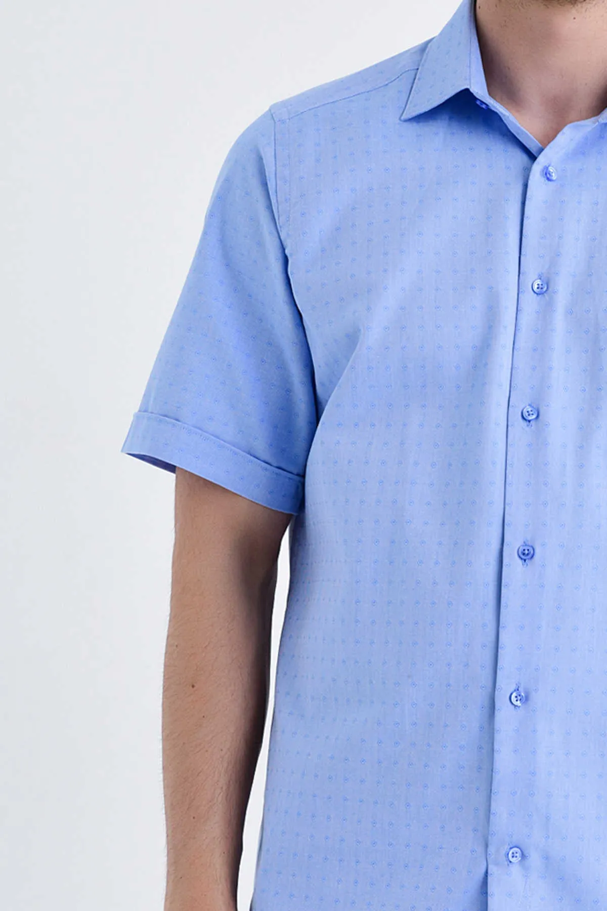 Regular Fit Light Blue Cotton Dress Shirt