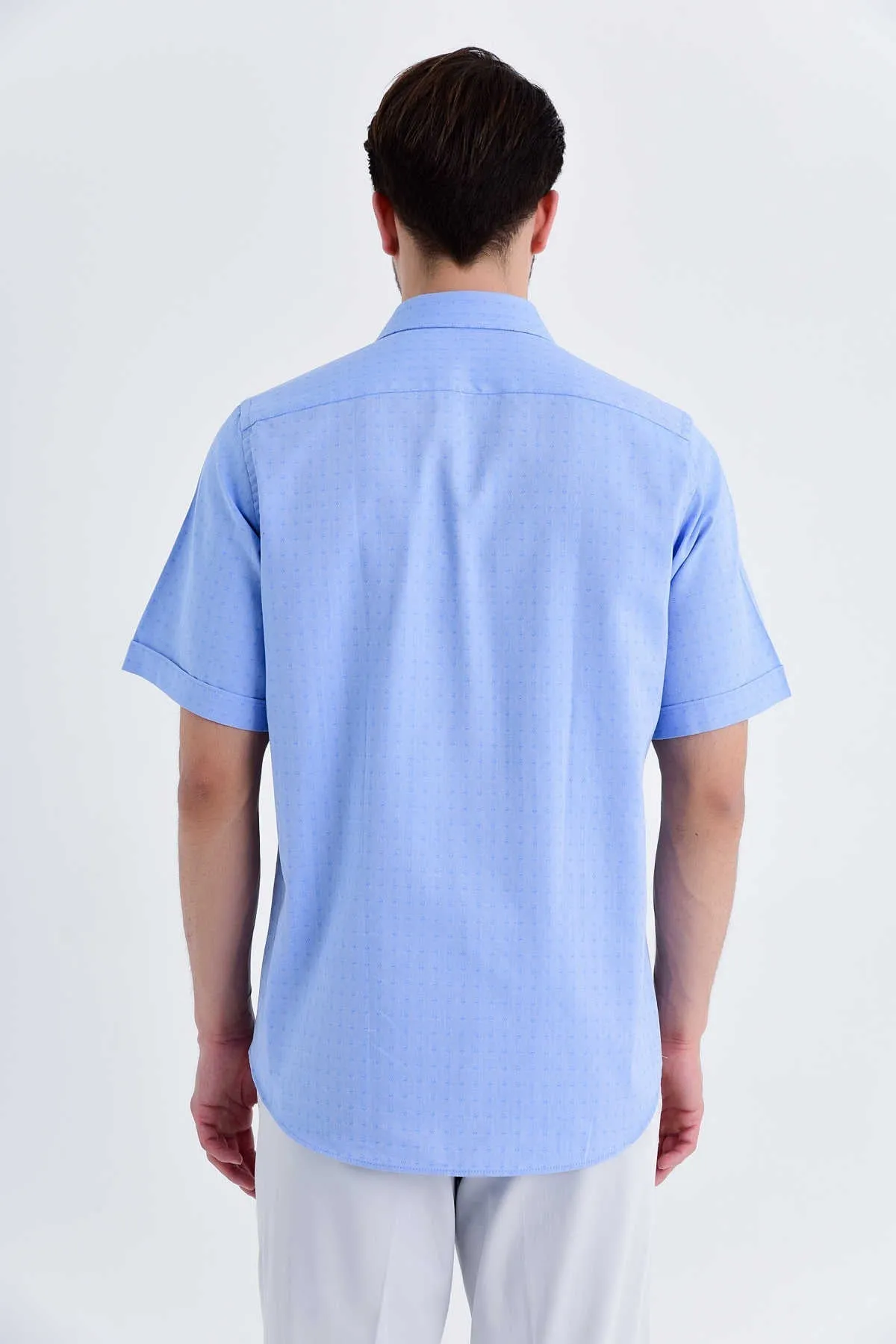 Regular Fit Light Blue Cotton Dress Shirt