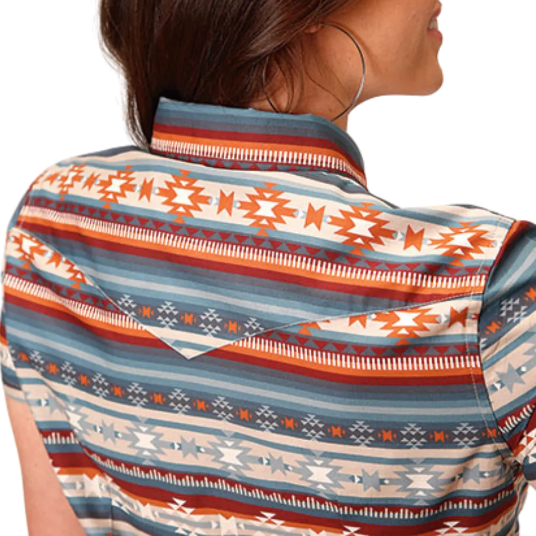 Roper Women's Sandstone Aztec Print Shirt