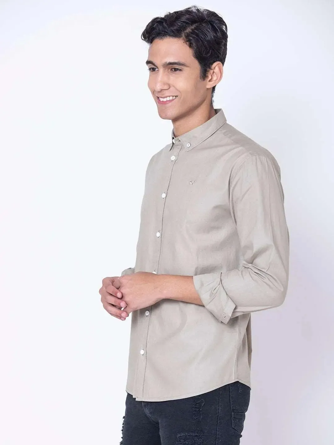 Sand Button Down Casual Shirt