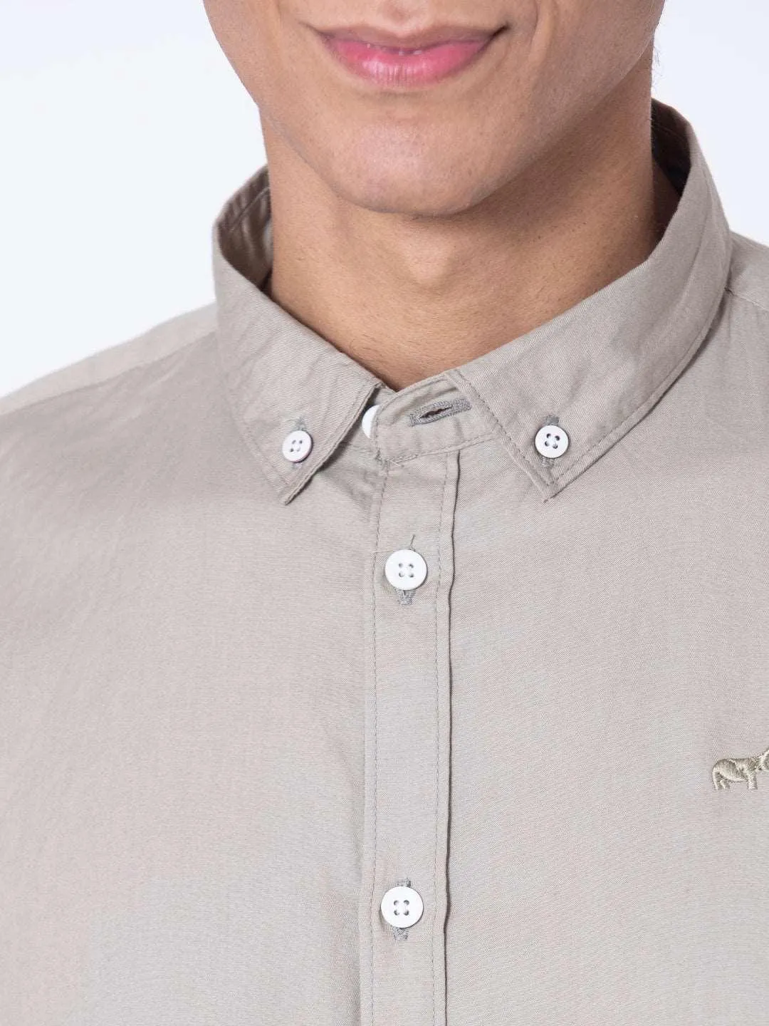 Sand Button Down Casual Shirt