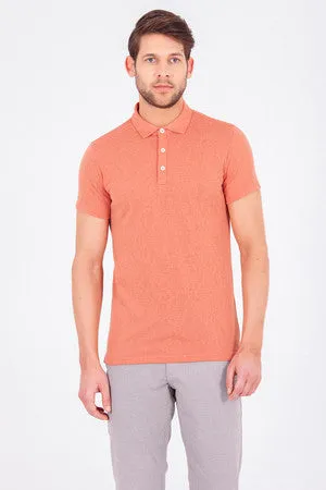 Slim Fit Coral Polo T-Shirt