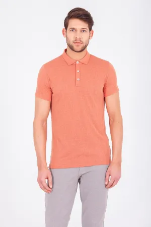 Slim Fit Coral Polo T-Shirt