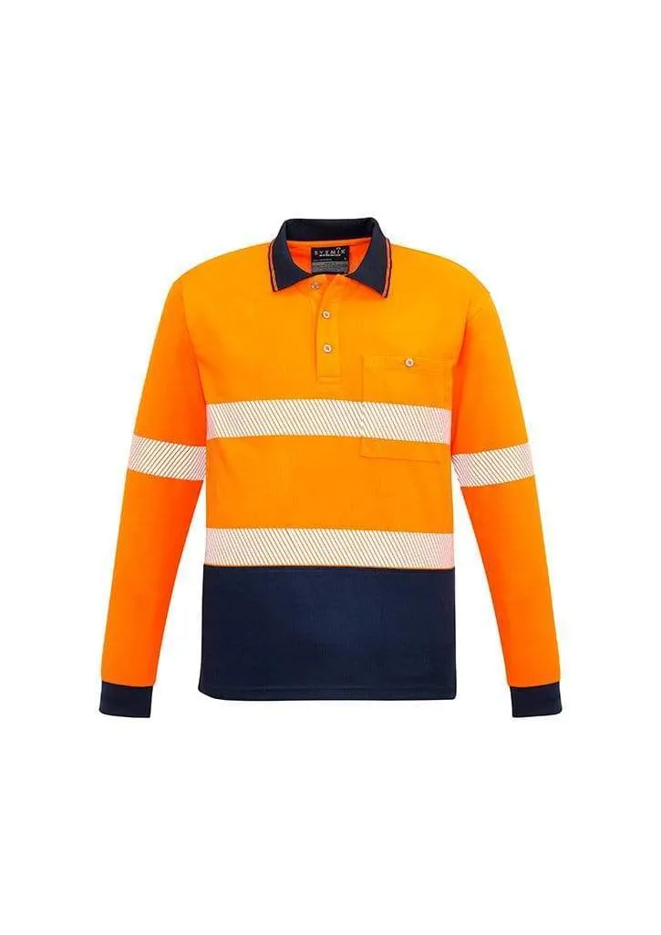 SYZMIK Unisex Hi Vis Segmented Long Sleeve Polo Hoop Taped ZH530