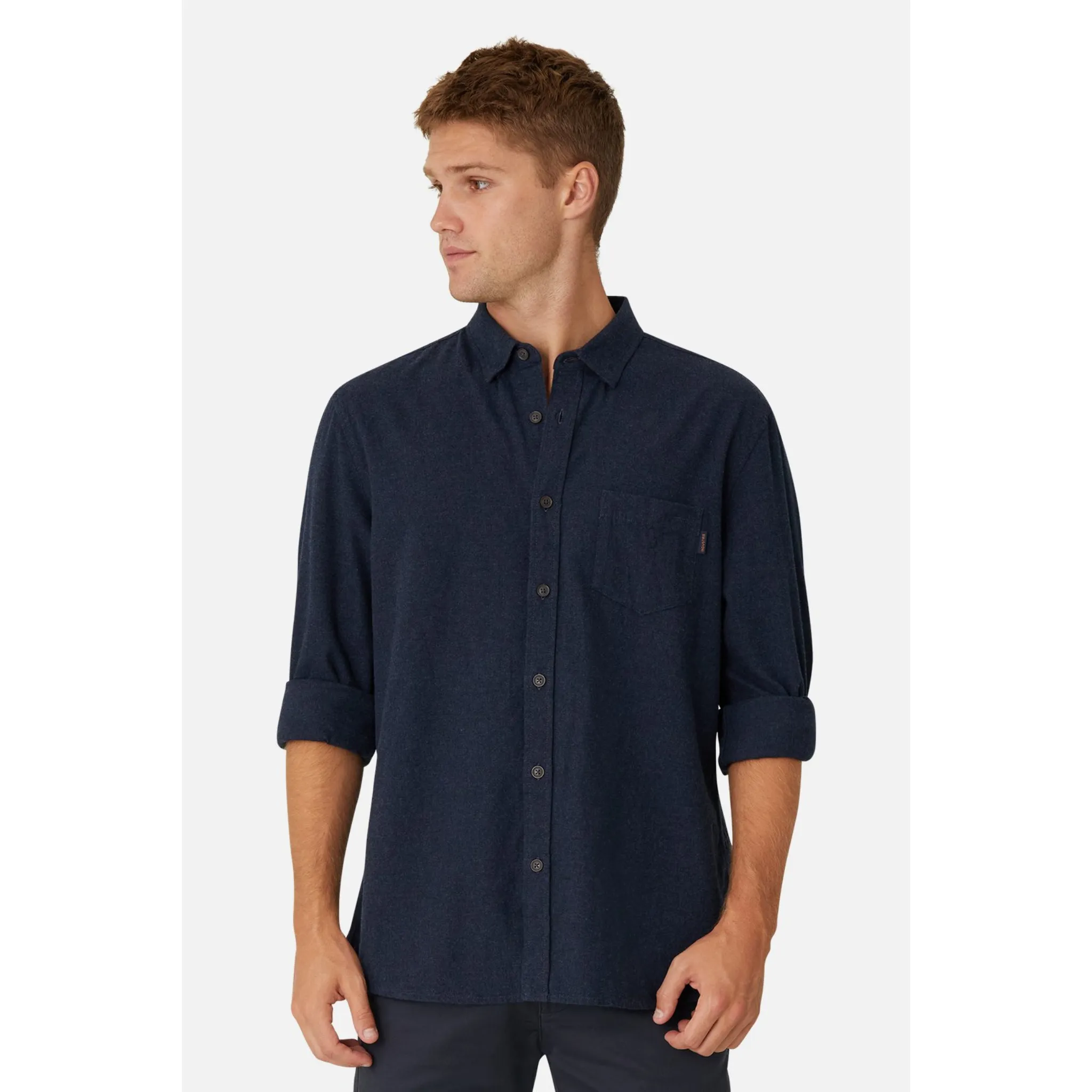 The Taylor Shirt - Long Sleeve - Biscuit | Highland Blue