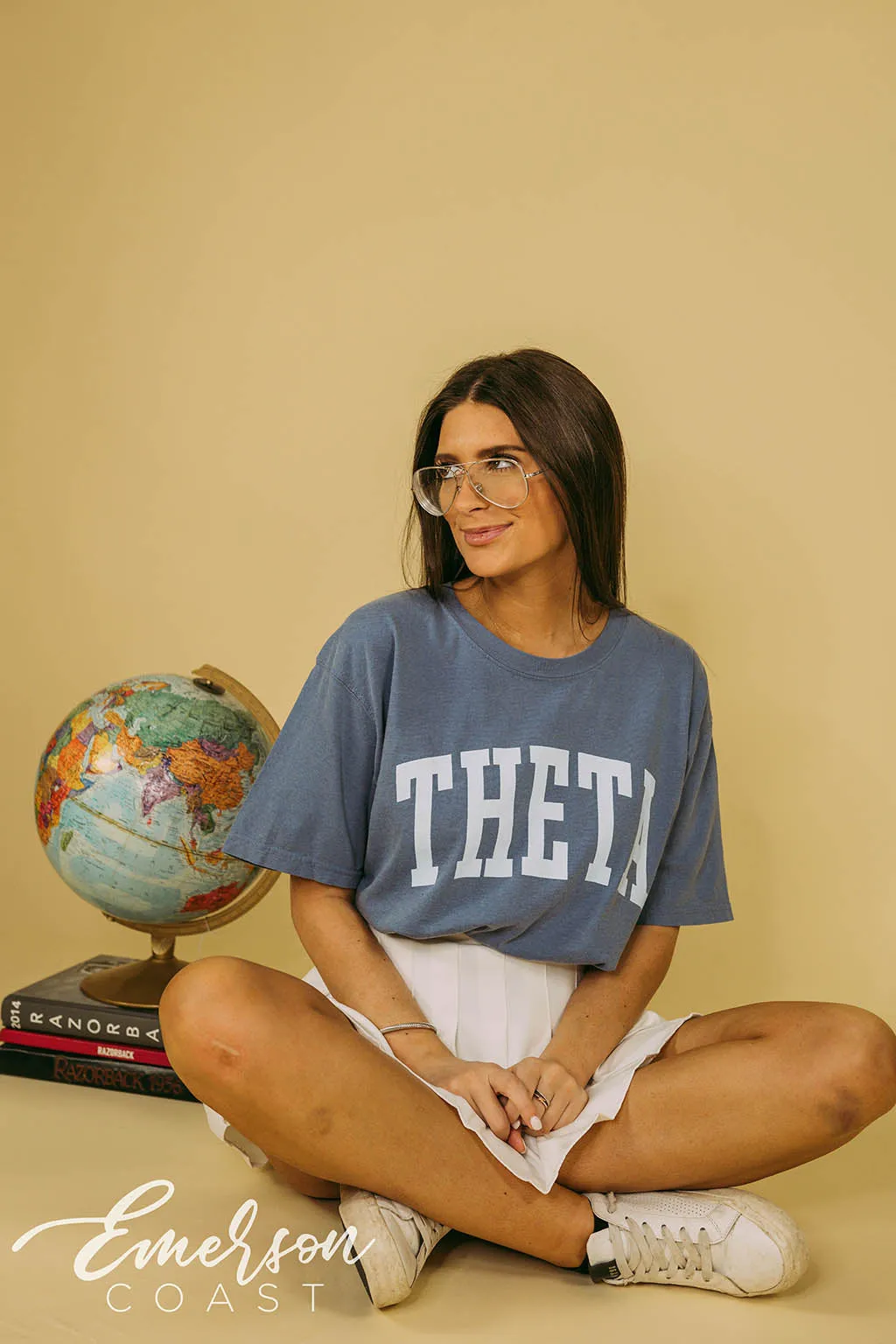 Theta Bold Blue Jean Pr Tee