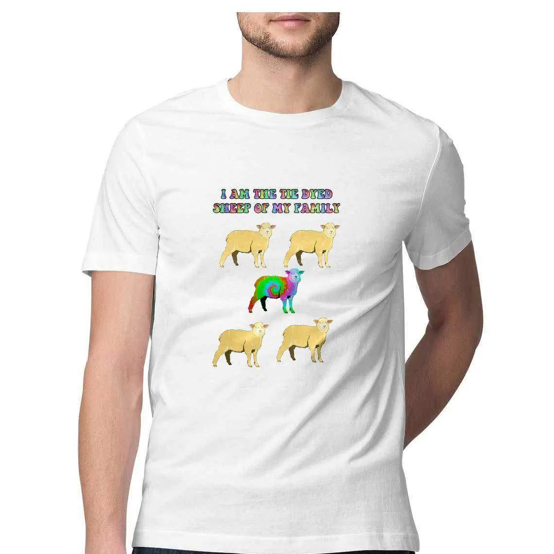 Tie Dyed Sheep Men's T-Shirt