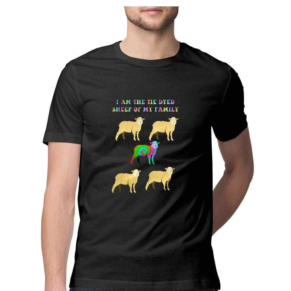 Tie Dyed Sheep Men's T-Shirt