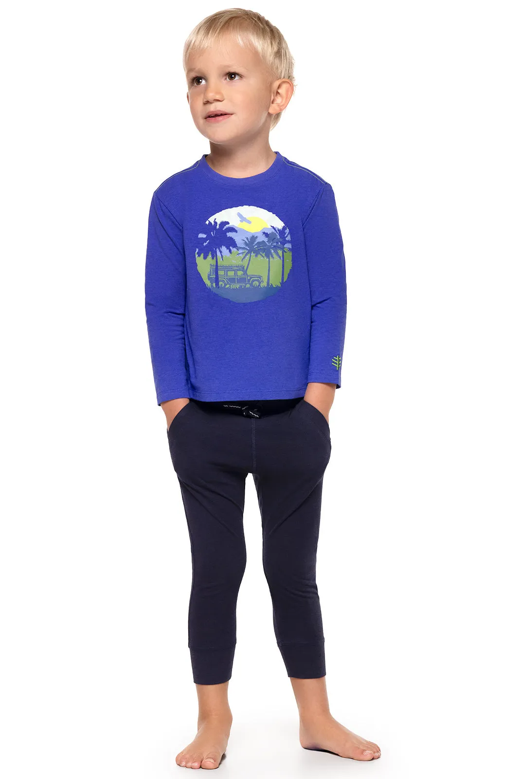 Toddler Coco Plum Everyday Long Sleeve Graphic T-Shirt | Baja Blue