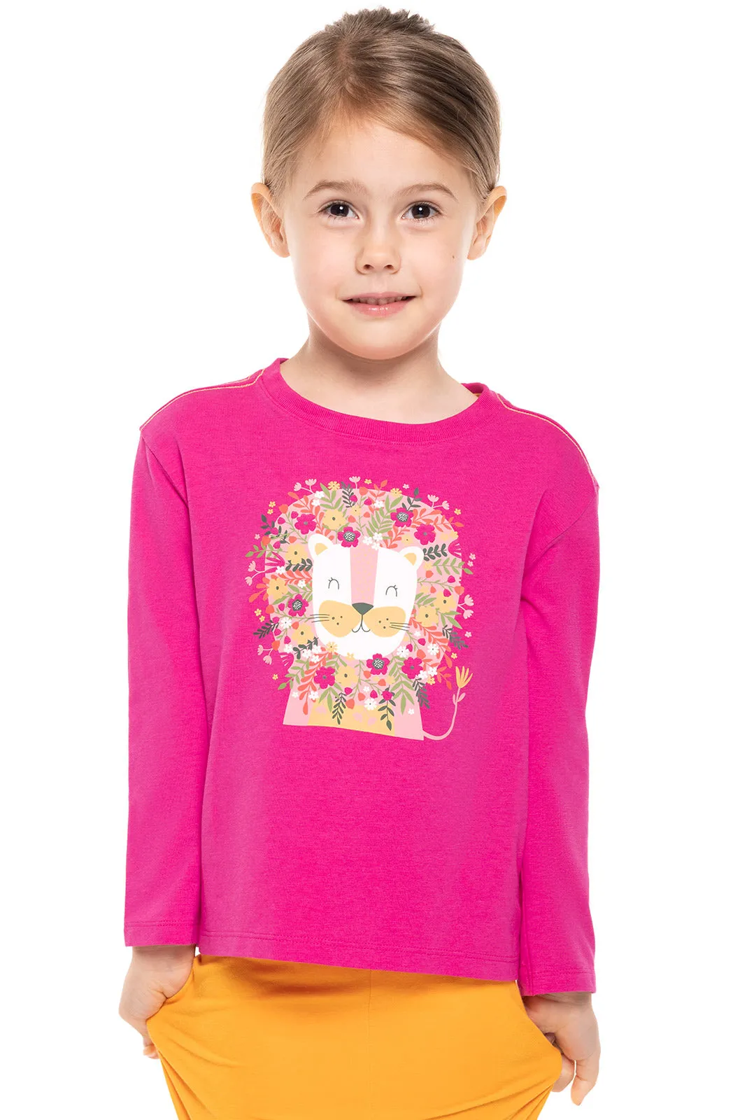 Toddler Coco Plum Everyday Long Sleeve Graphic T-Shirt  |  Magnolia Pink