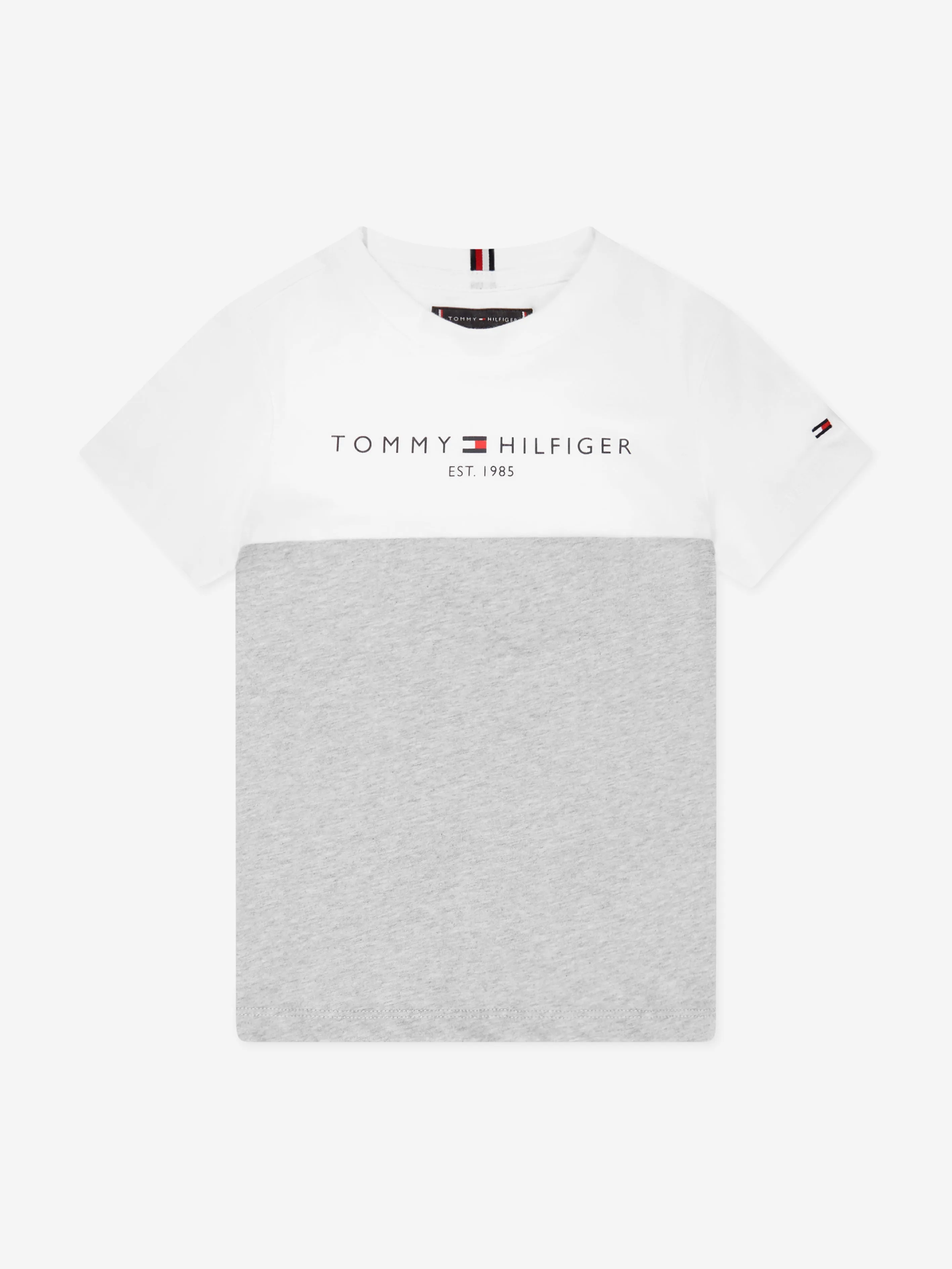 Tommy Hilfiger Boys Essential Colourblock T-Shirt in White