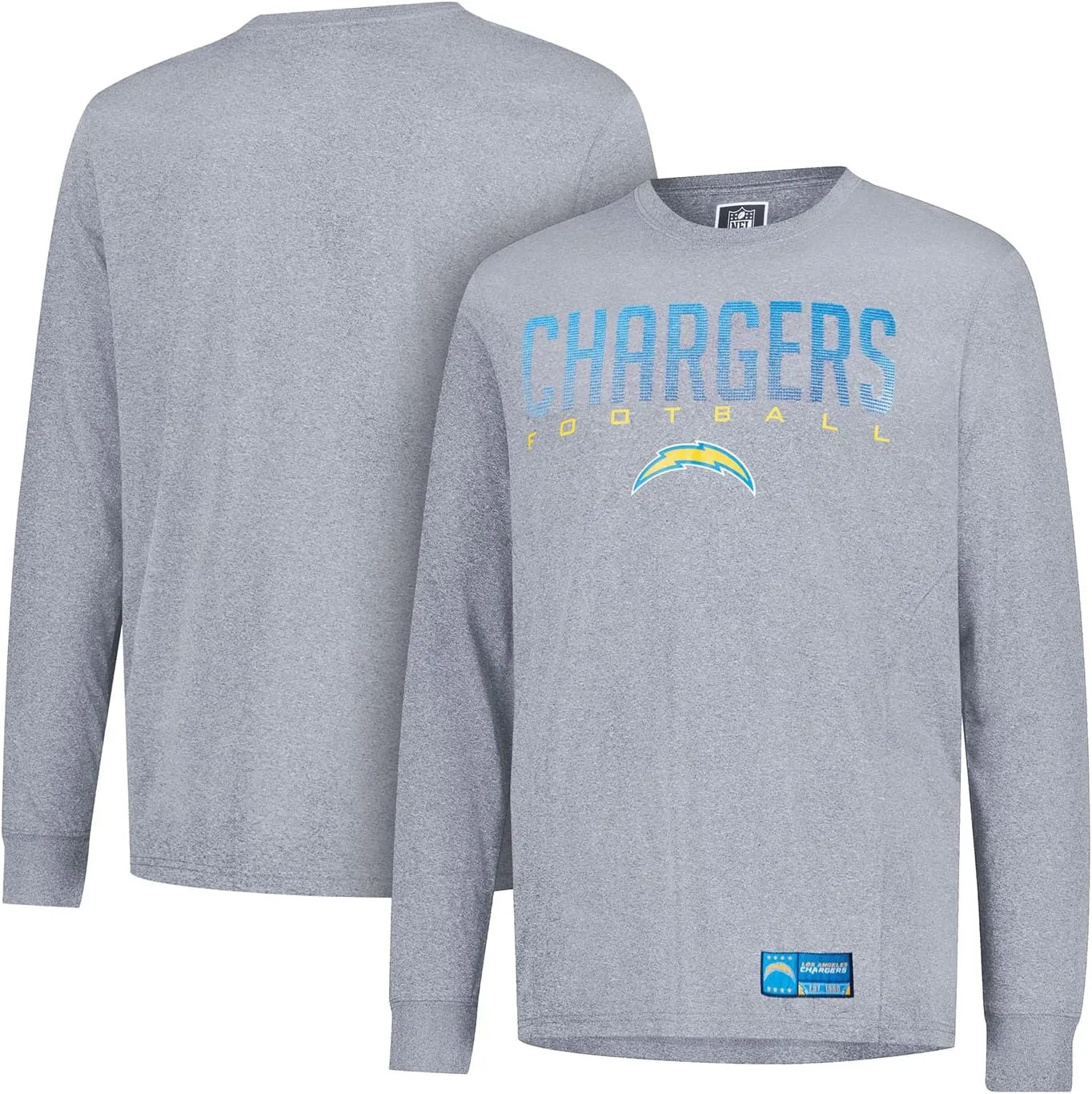 Ultra Game Men's NFL Official Super Soft Game Day Long Sleeve T-Shirt, Los Angeles Chargers|Los Angeles Chargers