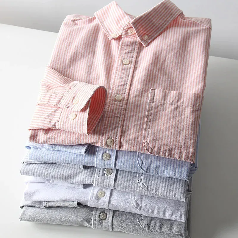 Versatile Long-Sleeved Striped Shirt - Customize Your Style!