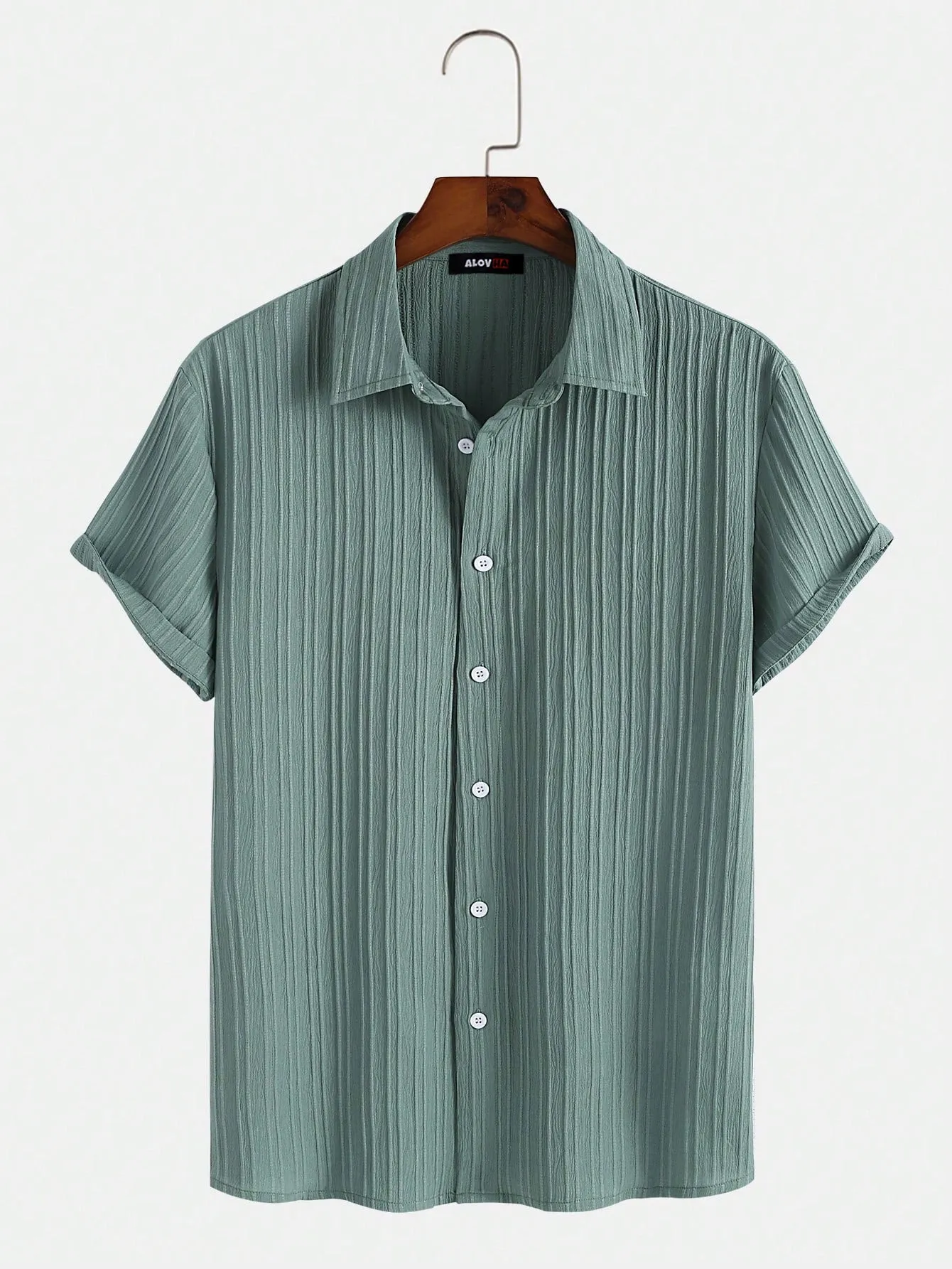 Versatile Texture Solid Color Short-Sleeved Shirt