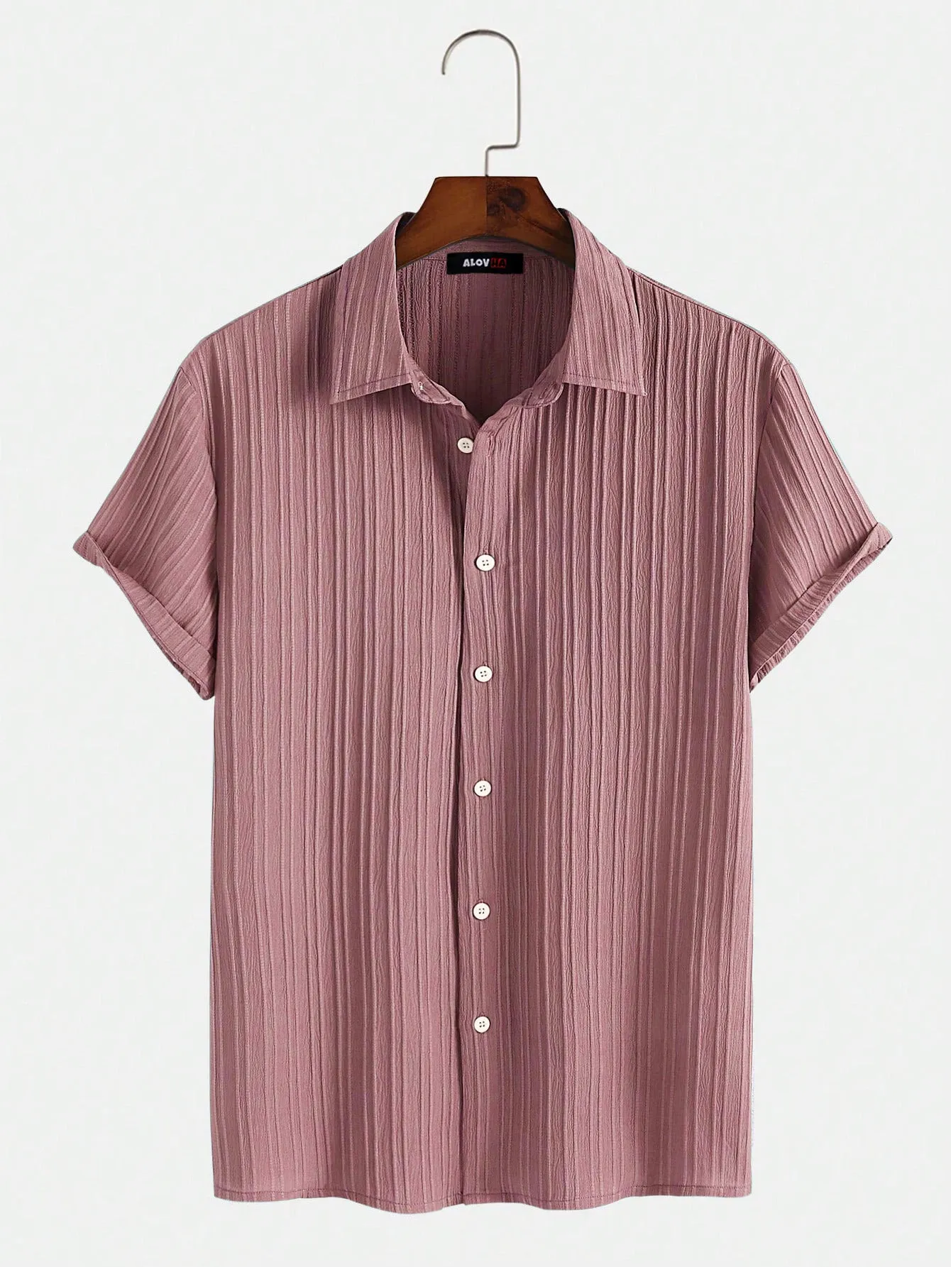 Versatile Texture Solid Color Short-Sleeved Shirt