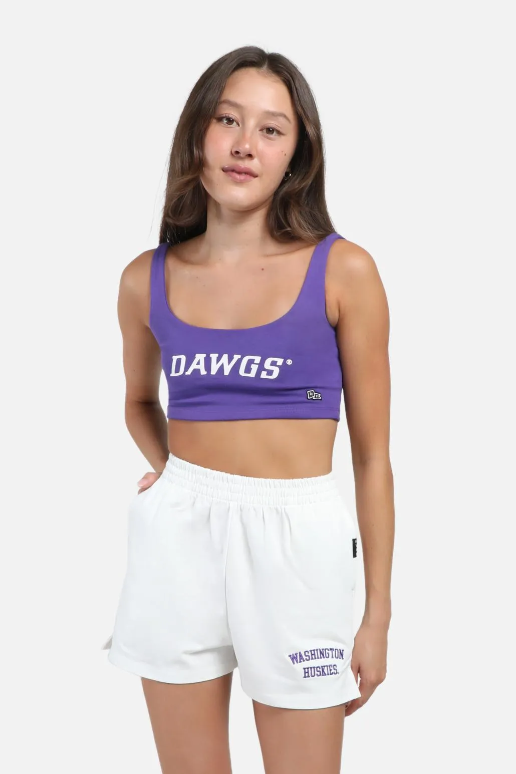 Washington Huskies Women's Purple Scoop Crop Top