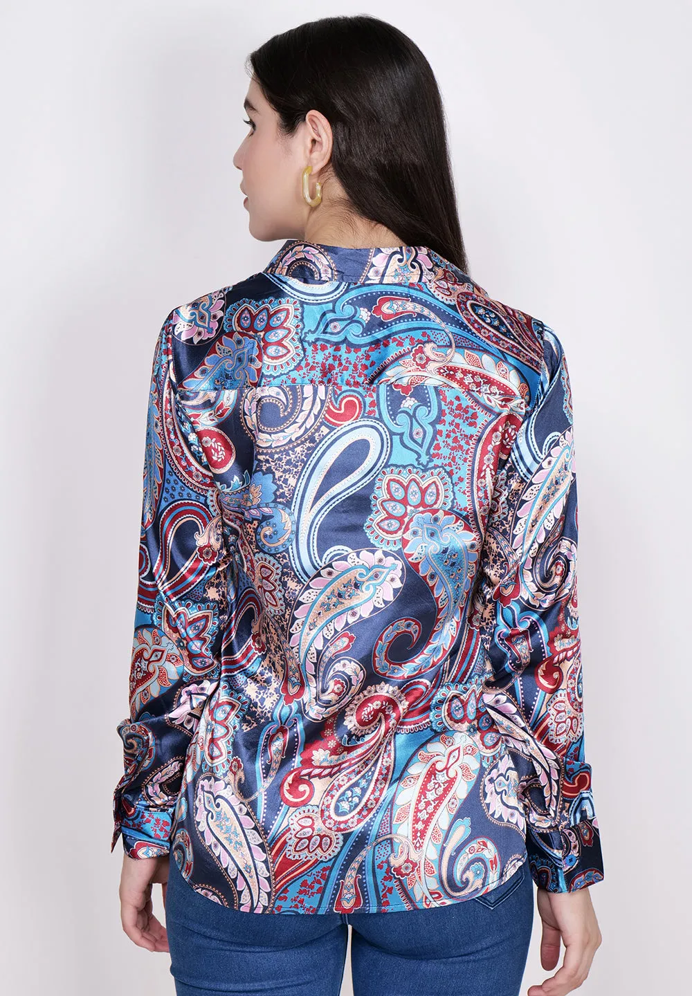 Women Classic Paisley Printed Casual Shirt